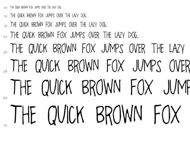 Over the Moon font waterfall